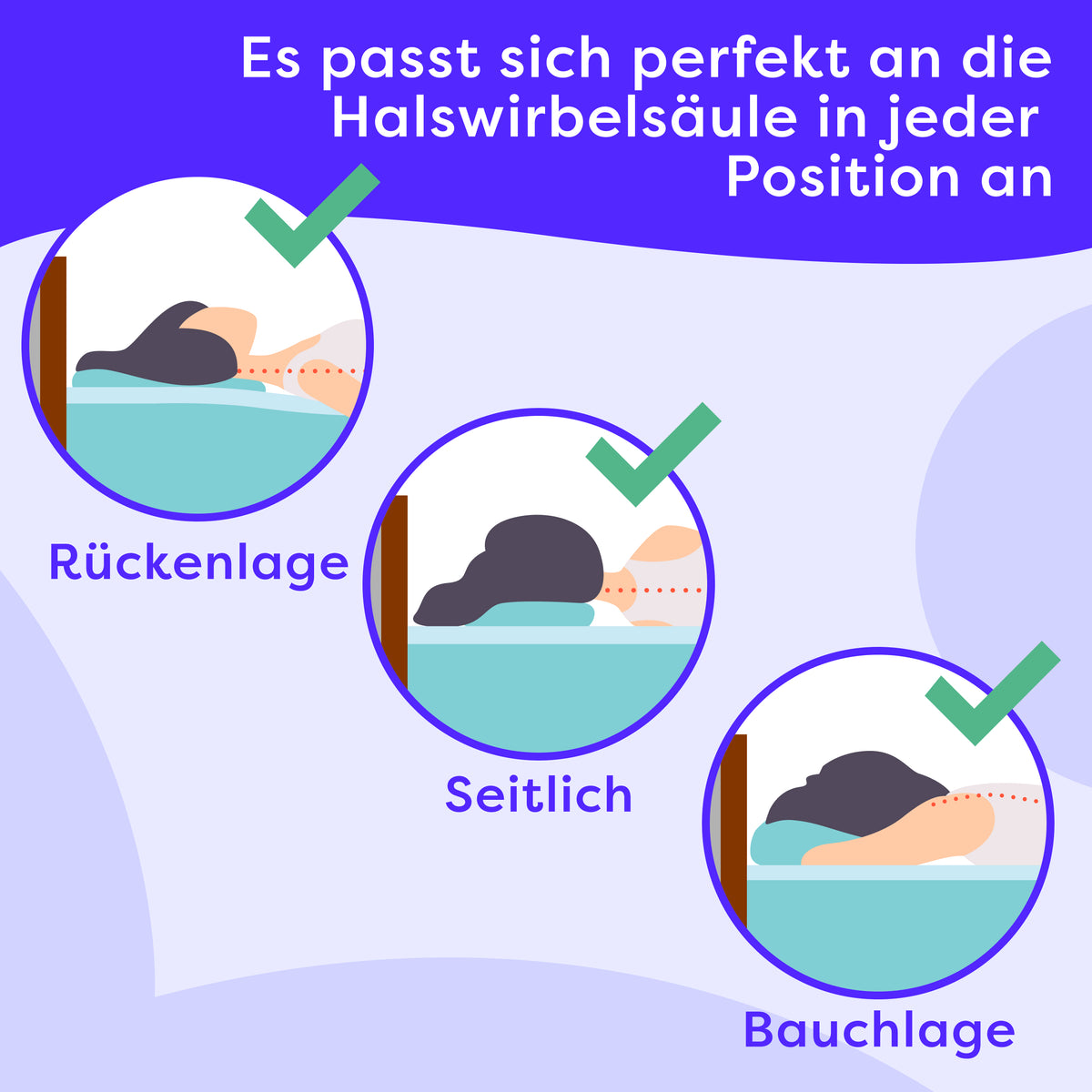 Flaches Memory Foam Kinderkissen