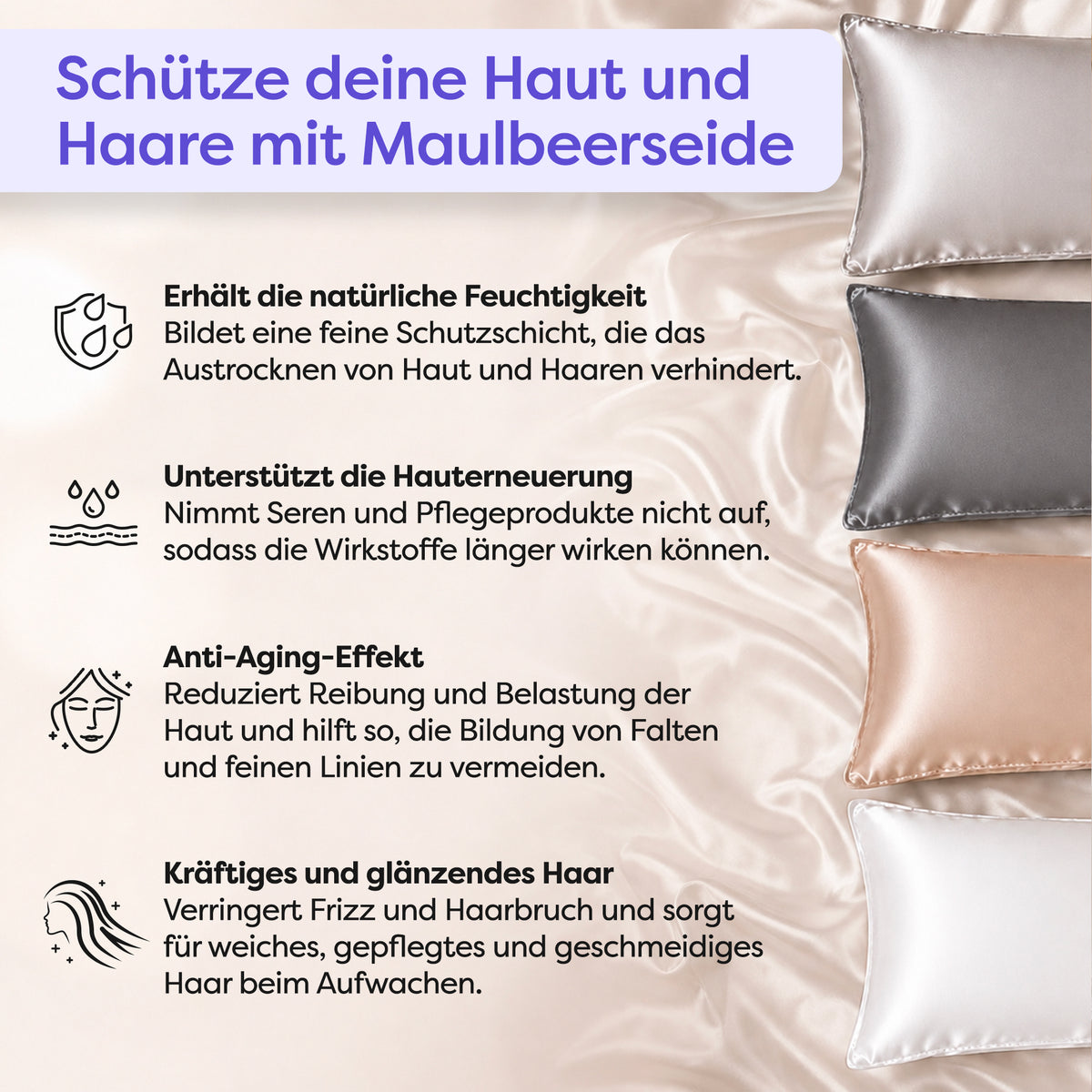 Seidenkissenbezug Clara