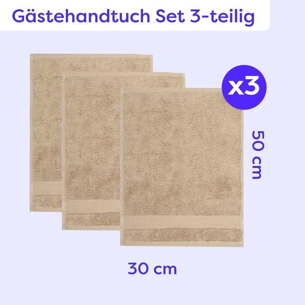 Gästehandtuch Set 3-teilig Amelie