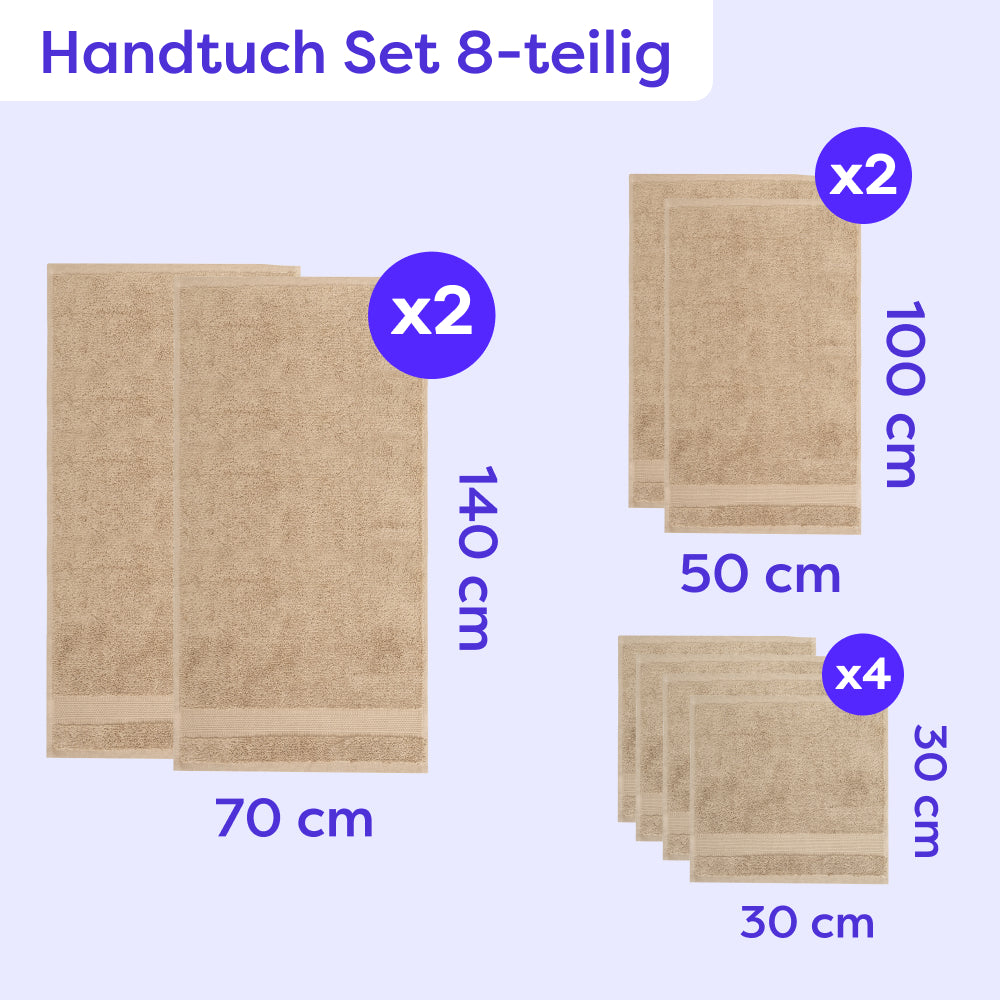Handtuch Set 8-teilig Amelie