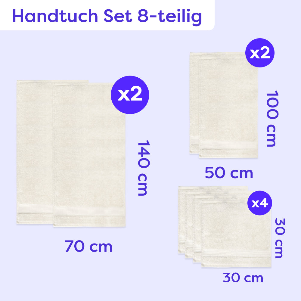Handtuch Set 8-teilig Amelie