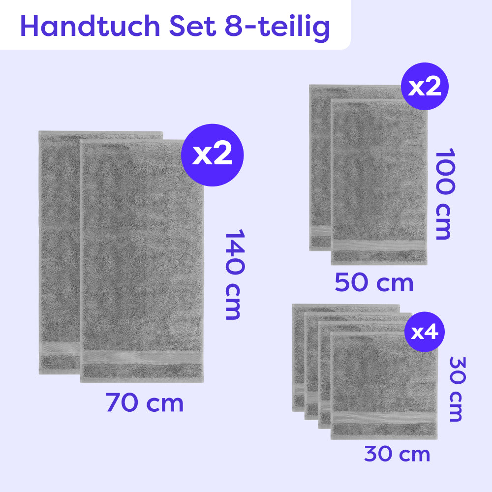Handtuch Set 8-teilig Amelie