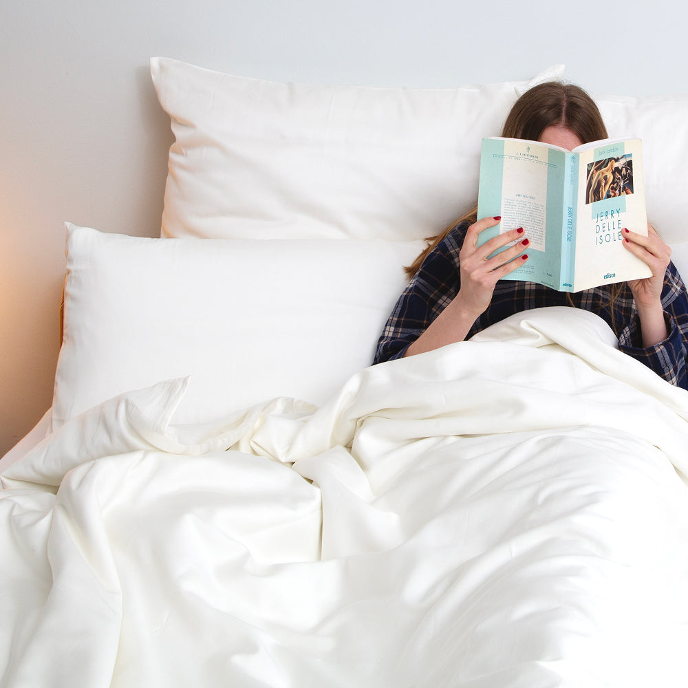 Mako-Satin Kissenbezug Alina in Waldgruen