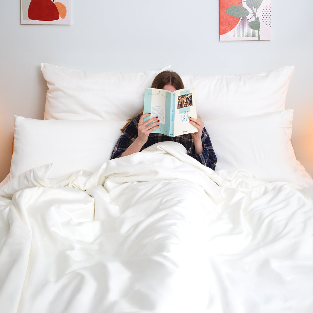 Mako-Satin Kissenbezug Alina in Waldgruen