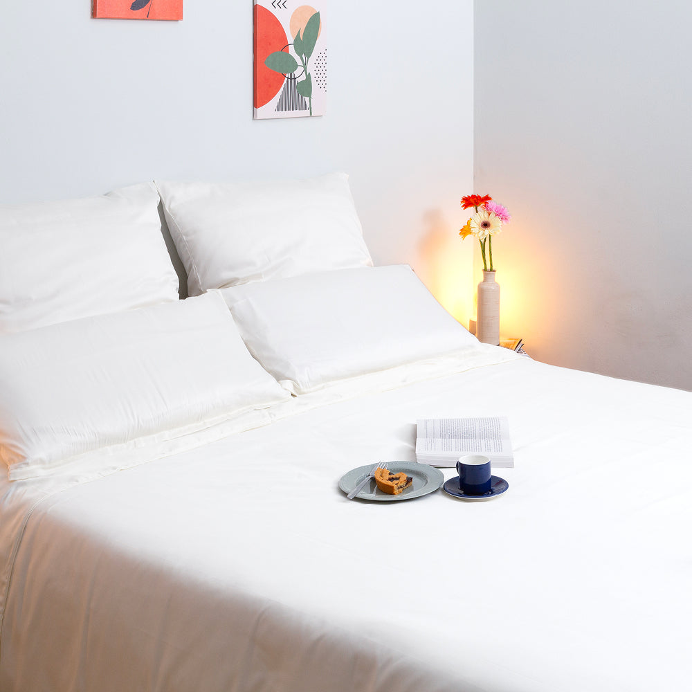 Mako-Satin Kissenbezug Alina in Waldgruen