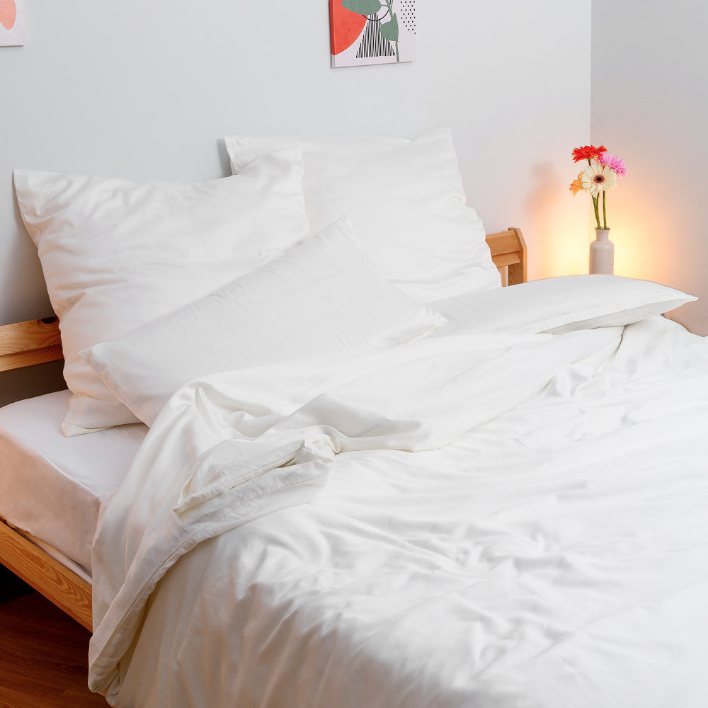 Mako-Satin Kissenbezug Alina in Waldgruen