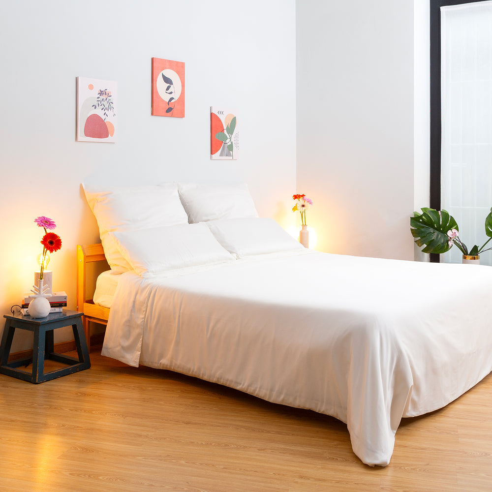 Mako-Satin Kissenbezug Alina in Waldgruen