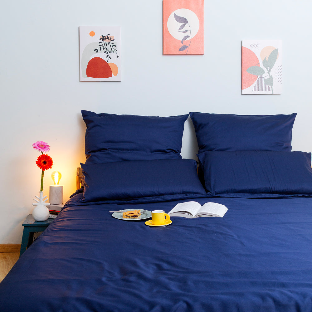 Mako-Satin Kissenbezug Alina in Waldgruen