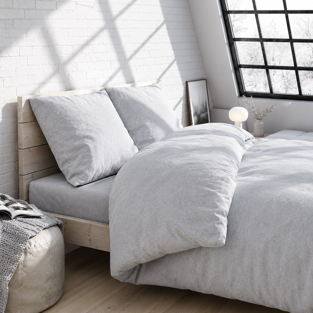 Flanell Bettwäsche Bundle Malea mit Flanell Spannbettlaken