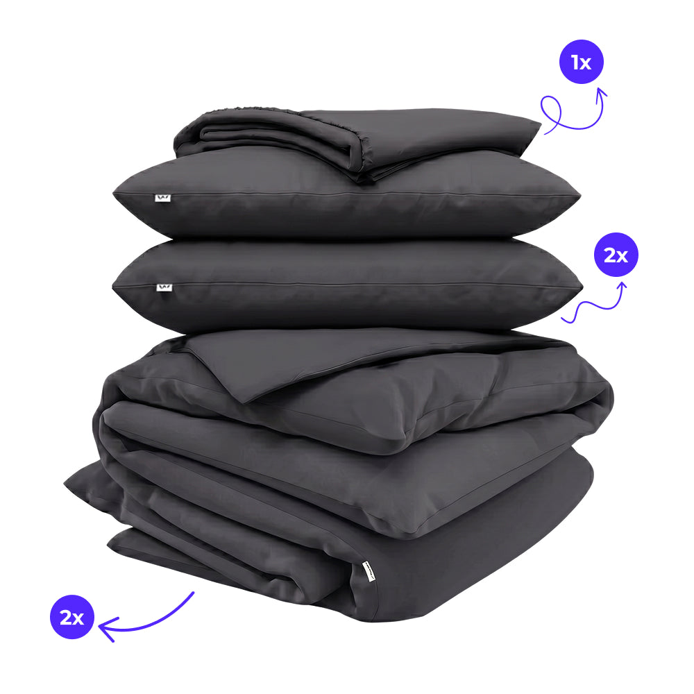 Mikrofaser Bettwäsche Bundle Emilia mit Spannbettlaken Frida