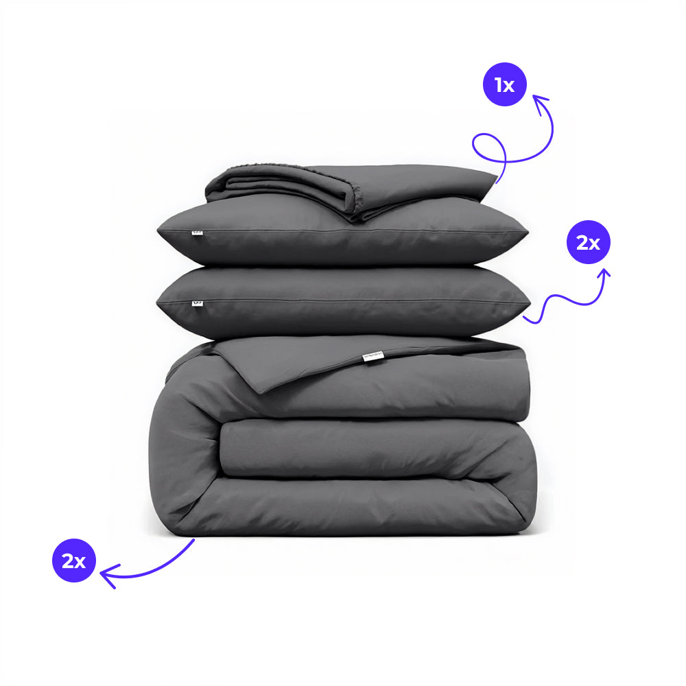 Mako-Satin Bettwäsche Bundle Paulina mit Spannbettlaken Frida