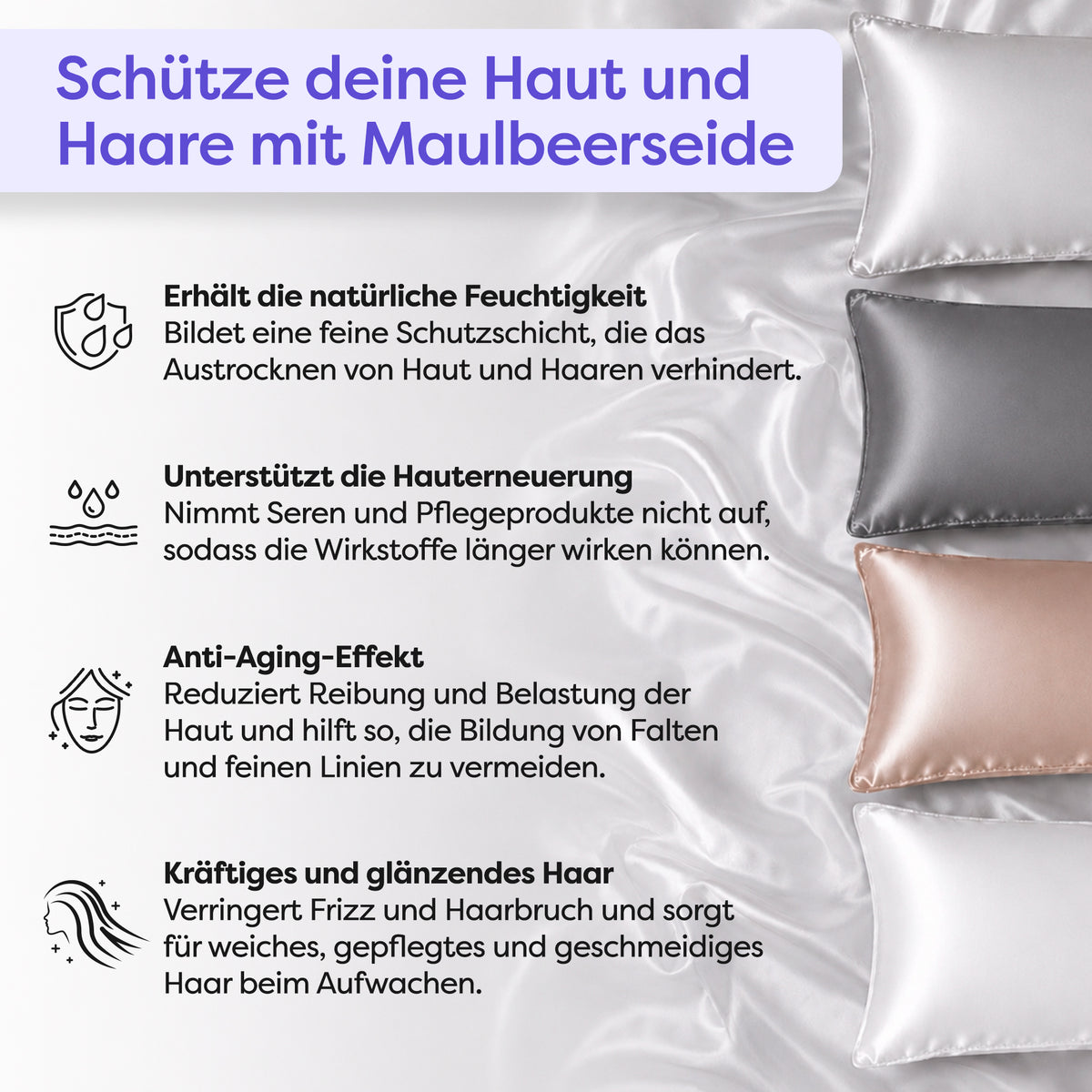 Seidenkissenbezug Clara