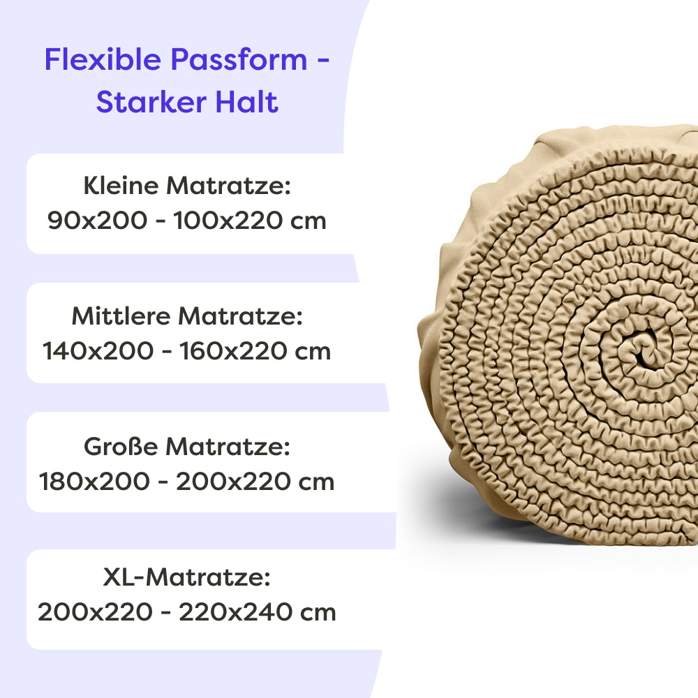 Boxspringbett Spannbettlaken Baumwolle Frida